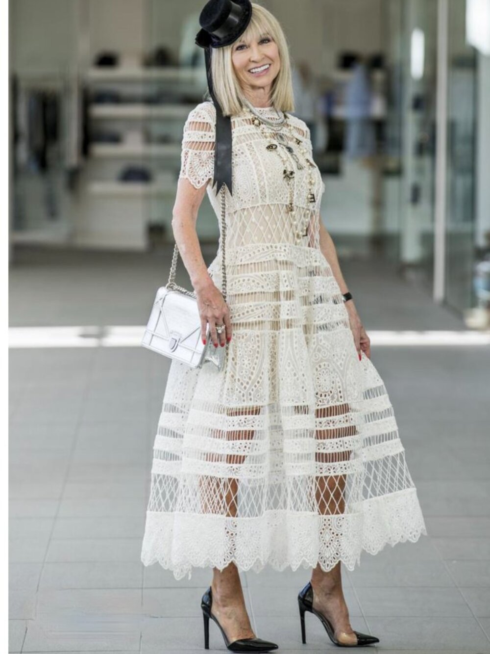 Zimmermann Riot Eyelet Bell Nylon-Blend Dress Size S NEW - Picture 9 of 16